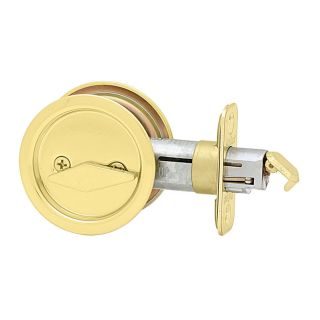 Kwikset 2 1/8 in Brass Privacy Pocket Door Pull