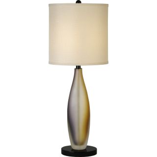 Elixer 1 light Plum And Gold Frosted Table Lamp