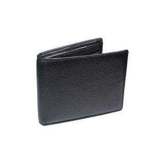 Castello Black Nappa Leather Slim Bifold Wallet