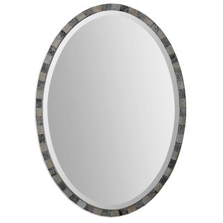 Paredes Dark Antique Oval Mirror