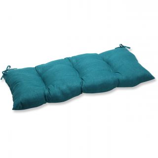 Pillow Perfect Outdoor Teal Wrought Iron Loveseat Cushion