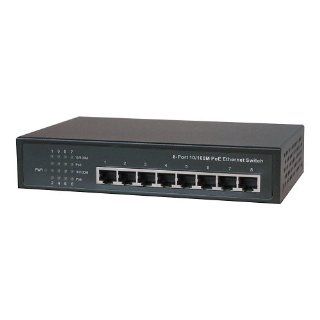 BV TECH 8 Port Gigabit 802.3af PoE Switch (Up to 65W), BV SW800E GEL Computers & Accessories