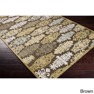 Surya Carpet, Inc Hand woven Damask Fremont Abstract Area Rug (76 X 106) Brown Size 76 x 106