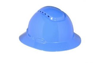 3M Full Brim Hard Hat H 803V, 4 Point Ratchet Suspension, Vented, Blue Hardhats