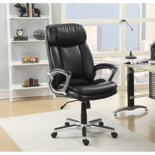 Serta Executive Smooth Black Big And Tall Puresoft Faux Leather Office Chair