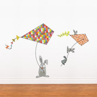 ADZif Ludo Bunnies and Kites Wall Decal L6007AJV5