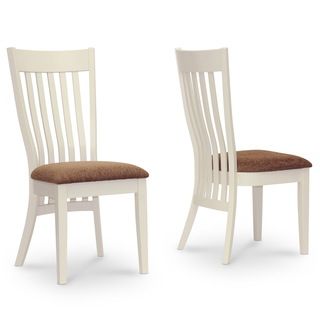 Shippen White And Brown Modern Dining Chair (set Of 2)