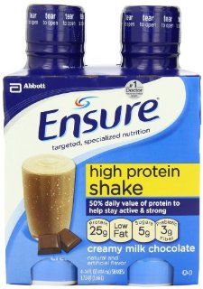 Ensure High Protein Shake Bottle, Creamy Milk Chocolate, 14 oz, 4 Count (Pack of 3) Health & Personal Care
