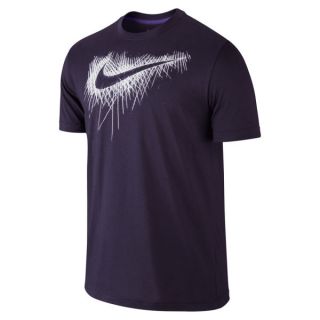 Nike Mens Dri Fit Cloak Swoosh T Shirt   Purple      Clothing