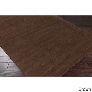 Surya Carpet, Inc. Hand loomed Rebecca Solid Casual Area Rug (8 X 11) Brown Size 8 x 11