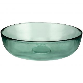 11.75 inch Recycled Glass Low Bowls