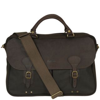 Barbour Mens Wax Leather Briefcase   Olive      Mens Accessories