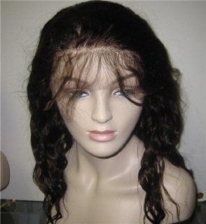 14" Full Lace Wig 100% Indian Remy Human Hair, Body Wave, Color #1B (Off Black) Health & Personal Care