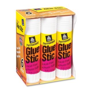 Avery Permanent Glue Stics White Application 1.27 Oz 6/pack