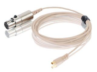 Countryman E2CABLEL2AN E2 Earset Duramax Aramid Reinforced Snap On Cable for Audio Technica Transmitters (Light Beige) Musical Instruments