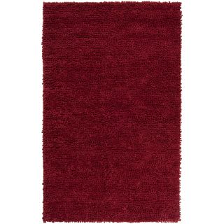 Surya Carpet, Inc. Hand woven New Zealand Felted Wool Plush Shag Area Rug (8 X 10) Red Size 8 x 10