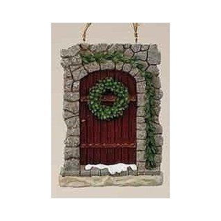 Christmas Garden "All Hearts Come Home" Stone Door Ornament with Wreath   Christmas Bell Ornaments