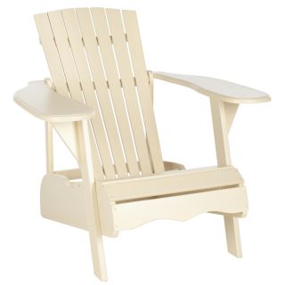 Safavieh Outdoor Living Mopani Adirondack Beige Acacia Wood Chair