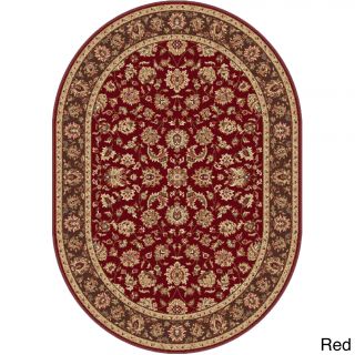 Rhythm 105370 Oval Traditional Area Rug (6 7 X 9 6)