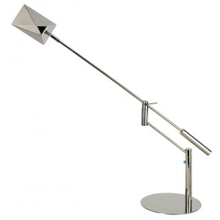 Slant Led 1 light Polished Stainless Steel Task Table Lamp