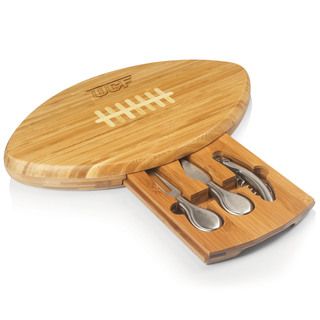 Picnic Time Quarterback University Of Central Florida Knights Natural Wood Cutting Board