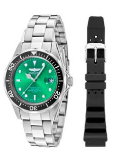 Invicta 10667  Watches,Womens Pro Diver Green Dial Stainless Steel, Casual Invicta Quartz Watches