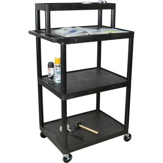 Luxor Warehouse Workstation — 32in.W x 24in.D x 59in.H, With Shelves, Model# LTIM-B  Utility Carts