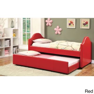 Furniture Of America Ordino Contemporary Twin Daybed With Twin Trundle Red Size Twin