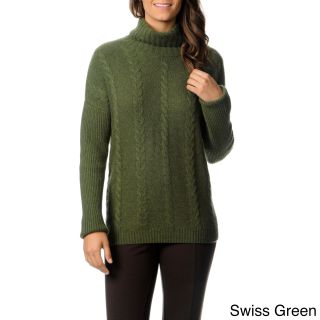 Republic Clothing Ply Cashmere Womens Cashmere Turtleneck Sweater Green Size L (12  14)