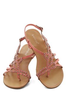 That Girly Glimmer Sandal in Pink  Mod Retro Vintage Heels