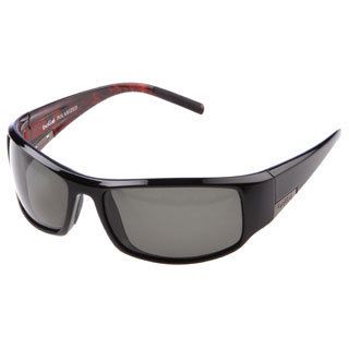Bolle King Black/ Red Marbled Polarized Sport Sunglasses