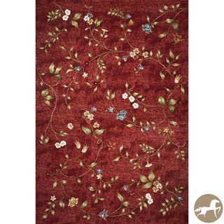 Christopher Knight Home Red Floral Area Rug (81 X 112)