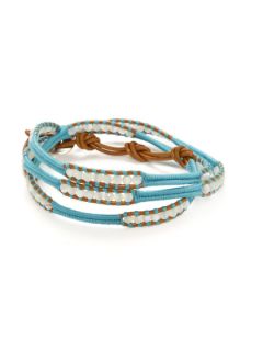 Mother Of Pearl & Leather Wrap Bracelet by Chan Luu