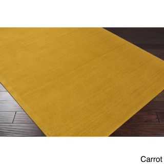 Surya Carpet, Inc. Hand loomed Decker Casual Solid Area Rug (76 X 96) Orange Size 76 x 96