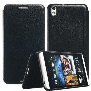 KLD Enland Series Ultra Slim Hard Leather Folio Flip Cover Case for HTC Desire 816(htc Desire 816, Black) Cell Phones & Accessories