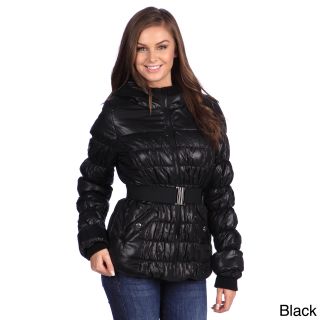 White Mark Universal Womens Puffer Coat Black Size XS (2  3)