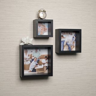 Danya B Photo Frame Wall Cube Shelf Set (set Of 3) Black Size Other