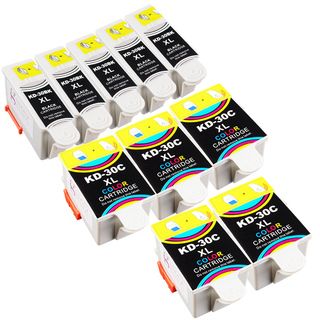 Sophia Global Compatible Kodak 30xl 10 piece Ink Cartridge Replacement Set (5 Black, 5 Color)