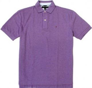 Tommy Hilfiger Men's Ivy Polo, Purple, XL at  Mens Clothing store