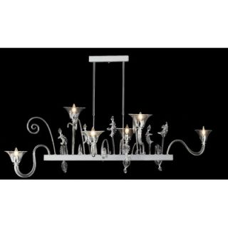 Oggetti Fenice 6 Light Chandelier 35 FENICE21 Finish Clear