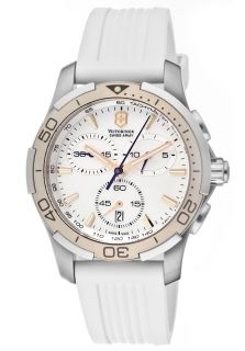 Swiss Army 241351  Watches,Womens Alliance Sport Chronograph White Mother of Pearl Dial White Rubber, Chronograph Swiss Army Quartz Watches