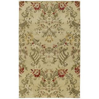 St. Joseph Sand Floral Hand tufted Wool Rug (5 X 79)
