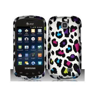 Samsung Galaxy Appeal i827 (AT&T) Colorful Leopard 2D Design Snap On Hard Case Protector Cover + Free Animal Rubber Band Bracelet Cell Phones & Accessories