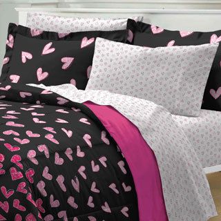 Wild Hearts 7 piece Bed In A Bag With Sheet Set
