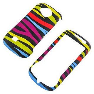 Bright Rainbow Zebra Stripes Protector Case for Samsung Reality SCH U820 Cell Phones & Accessories