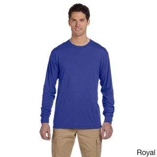 Jerzees Jerzees Mens 100 percent Polyester Long sleeve T shirt Blue Size XXL