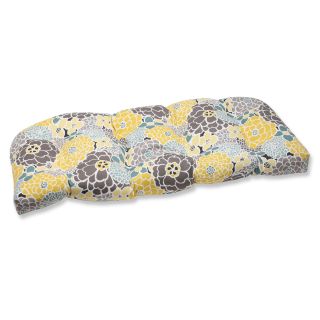 Pillow Perfect Full Bloom Wicker Loveseat Outdoor Cushion