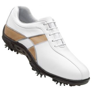 Footjoy Summer Series Ladies White And Taupe Golf Shoes
