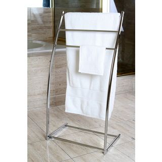 Pedestal Chrome Iron Towel Rack