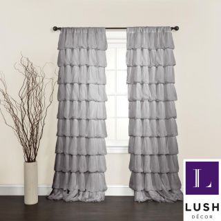 Lush Decor Olivia Grey 84 inch Curtain Panel